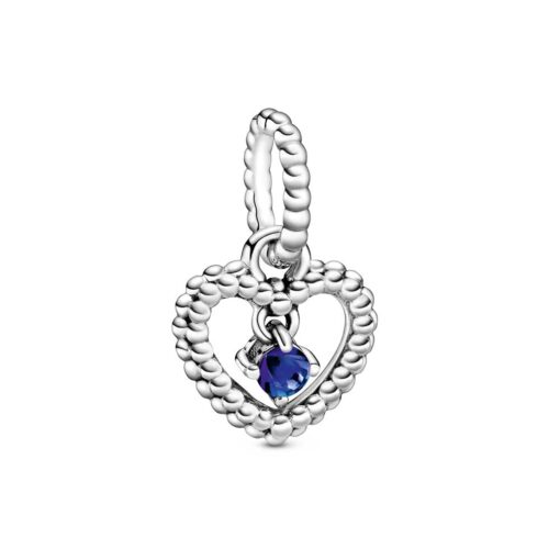 Heart Royal Blue Crystal Charm