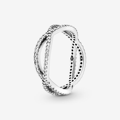 Clear Crossing Paths Ring