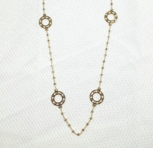 Open Circle Gold Tone Necklace