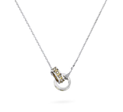 Yellow/ Silver Interlock Necklace