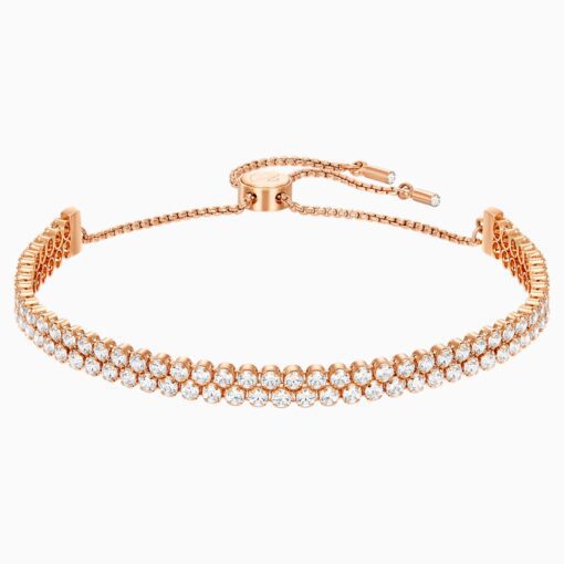 Subtle Bracelet, White, rosegold plated - Nacol Jewelry