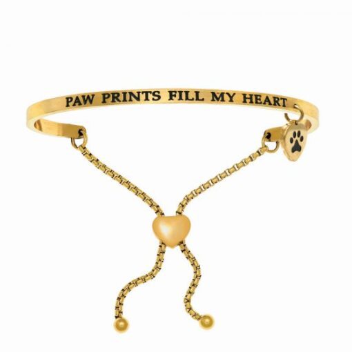 "Paw Prints Fill My Heart" Bracelet