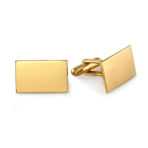 Rectangle Gold plated Cuff Links
