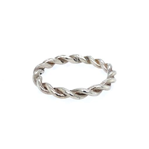 Ladies Sterling Silver Twisted Band