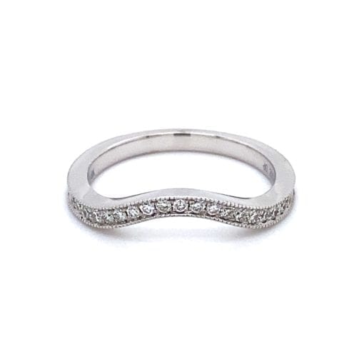 Curved Band with Round Diamonds