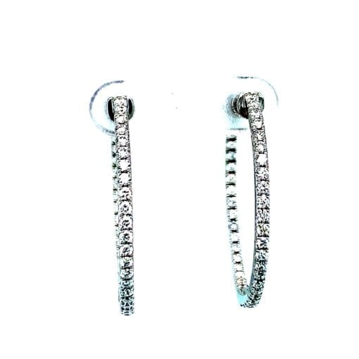 Hoops Earrings with Inside/Out Diamonds