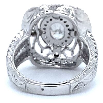 Oval Diamond Double Halo Ring