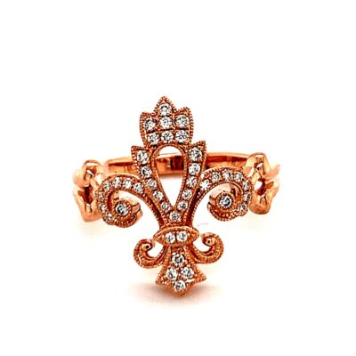Fleur de Lis Diamond Ring