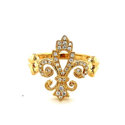Fleur de Lis Diamond Ring