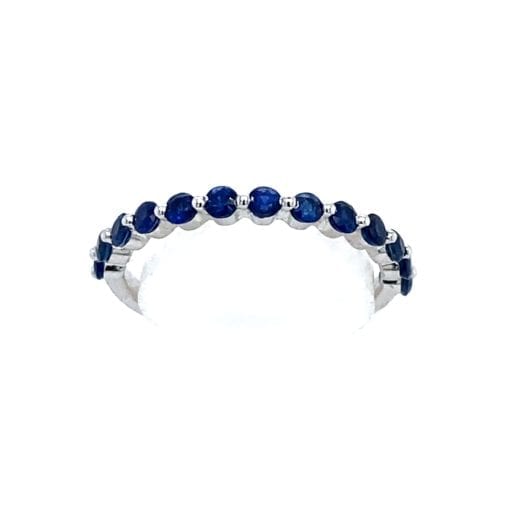 Round Sapphire Stackable Anniversary Band