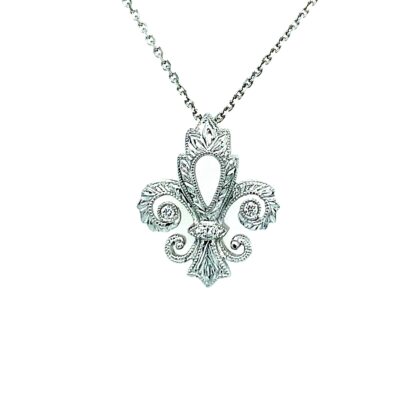Fleur de Lis Diamond and Engraving(Small)