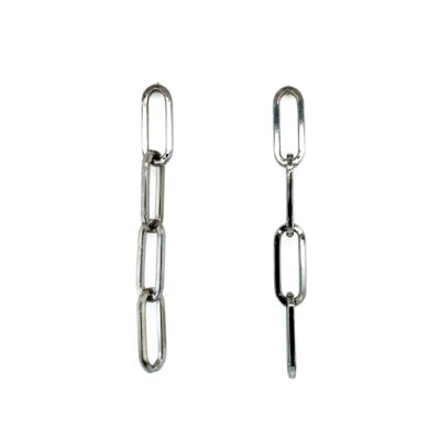 Four Link Paperclip Dangle Earrings