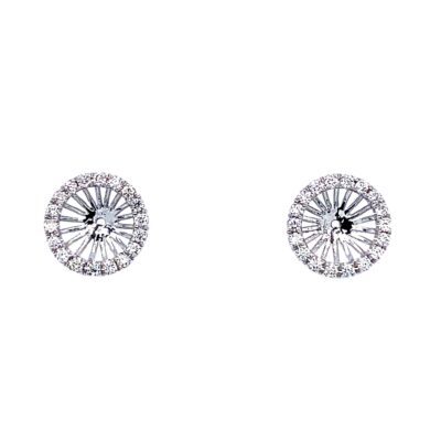 Round Diamond Earring Jackets for Studs