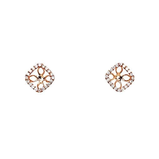 Round Diamond Earring Jackets for Studs