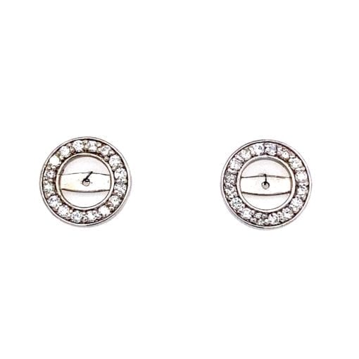 Round Diamond Earring Jackets for Studs