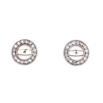 Round Diamond Earring Jackets for Studs