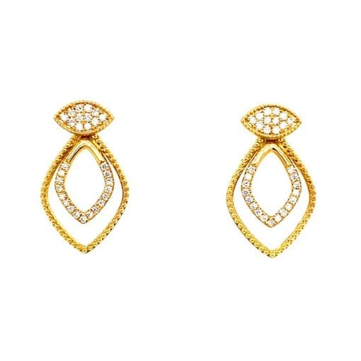 Modern Fashionable Diamond Earrings