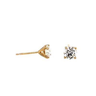 Lab Grown Round Diamond Stud Earrings