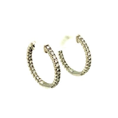 Diamond Hoops Earrings In and Out