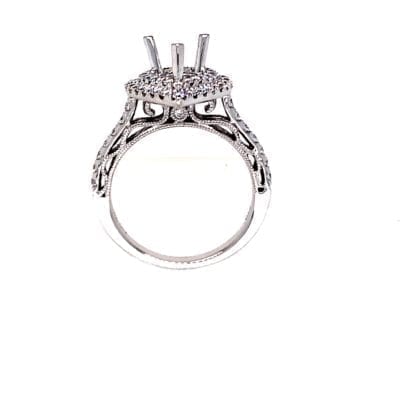 Pear Shape Round Diamond Engagement Ring
