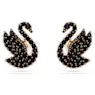 swarovski-swan-stud-earrings--swan--black--rose-gold-tone-plated-swarovski-5684608
